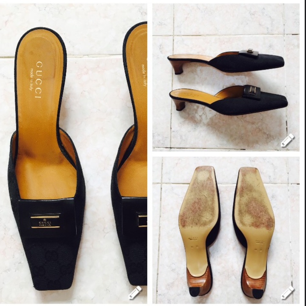 Gucci GG logo mules!